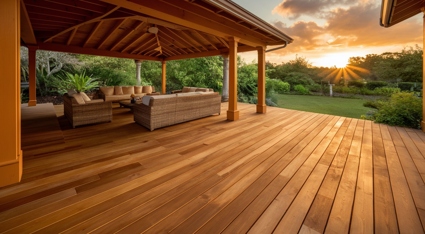 traditional wood decking